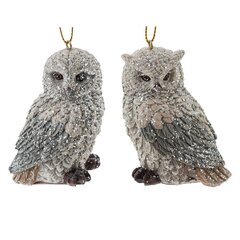 Украшение новогоднее "Сова", L5,5 W5,5 H8 см, 2в.