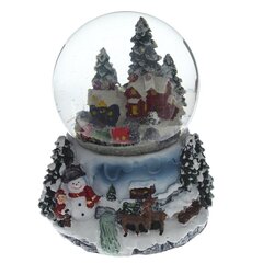 Фигурка декоративная "Рождество" в стекл шаре (свет, муз, вьюга, 3хAAA), D 10 см, L13 W13 H15 см