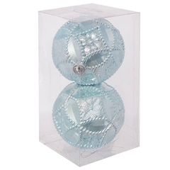 Набор из 2шт Украшение новогоднее Шар "Готический орнамент", D10 см, L20 W10 H10 см