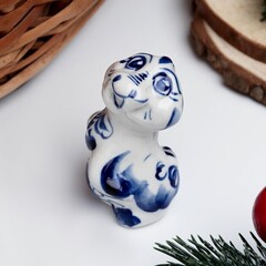 !Сувенир 2 штуки "Дракон Миша", гжель