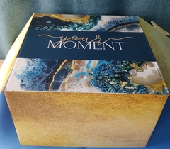 !Коробка для подарков "Your moment" 30x30x18 см. Цвет бирюзовый