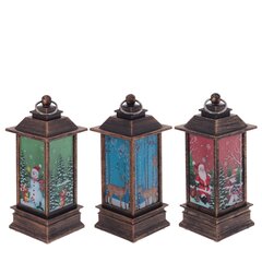Изделие декоративное "Фонарь" (подсвет, LR44 х3шт) L5 W5 H12,5 см (блок 12), 3в.