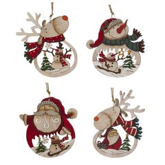 Изделие декоративное подвесное "Рождество", L11 W0,5 H11 см, 4в.