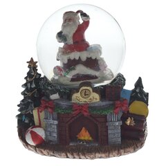 Фигурка в стекл. шаре с музыкой, эффектом вьюги и подсвет."Санта", D 10 см, L16 W13,5 H15,5 см