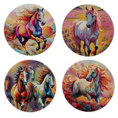 Декоративная подставка под горячее "Лошадь", D 10 см, L10 W10 H0,5 см, 4в.