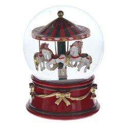 Фигурка декоративная "Карусель" в стекл шаре, D 12 см, L12 W12 H14,5 см