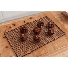 !09 Решётка 2 штуки для глазирования и остывания кондитерских изделий KONFINETTA, 40×25×1,5 см, цвет чёрный