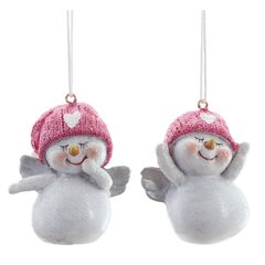 Фигурка декоративная подвесная "Снеговик",   L4,5 W4 H5,5 см, 2в.