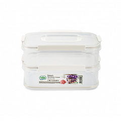 Органайзер SMART белый 2 секции 16.5x23.3x14см