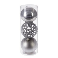 Набор из 3шт, Украшение новогоднее Шар "Трио фэнтези", D 8 см, L8 W8 H24 см