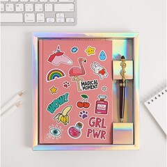 !09 Набор: ежедневник 80 л + ручка GRL RWR