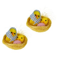 Набор из 2-х изделий декоративных "Гнездо пасхальное" (5,5*3,5), L11,5 W5 H5 см