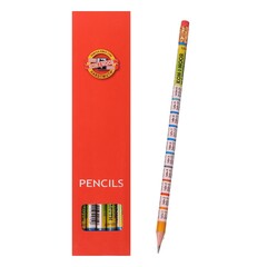 !Карандаш чернографитный 2.0 мм, 4 штуки Koh-I-Noor "Таблица умножения" 1231 HB, с ластиком, L=189 мм