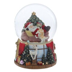 Фигурка декоративная "Дед Мороз" в стекл шаре (муз), D 10 см, L10 W10 H14 см