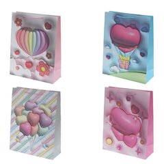 Пакет подарочный (бумага 210г/м2, блок микс 12шт), L31 W12 H40 см, 4в.