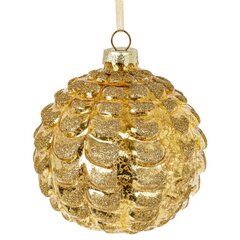 Украшение новогоднее Шар "Золотой бриз", D 10 см, L10 W10 H10 см