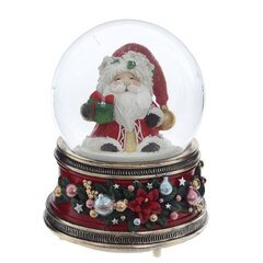 Фигурка декоративная "Дед Мороз" в стекл шаре (муз,движ, АААх3,н/п), D 10 см, L10,5 W10,5 H14 см