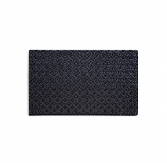 Коврик придверный ORNAMENT серебряный 74x44см