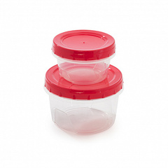 Набор банок 2шт 0.30.7л с закручивающейся крышкой