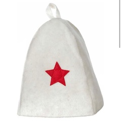 !Шапка для бани и сауны The Body Time "Звезда", 70108, белый