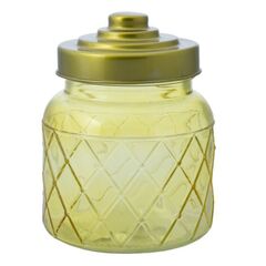 !09 Емкость для сыпучих продуктов, 10,7x10,7x14 см цвет желтый