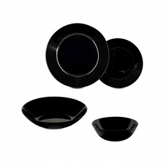 Столовый набор ЛИЛИ ЧЕРНЫЙ 16 предметов