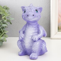 !09 Копилка "Дракончик" 18х10х10 см, цвет сиреневый