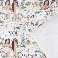 !Бумага упаковочная 2 листа крафтовая «Девчули», 50 × 70 см.