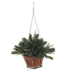 Кашпо хвойное с подсветкой, 35 LEDламп, 92ветки, L49 W49 H73 см, (3хАА н/п)