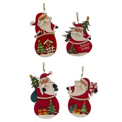 Изделие декоративное подвесное "Дед Мороз", L10 W0,5 H13 см, 4в.