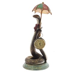 Фигурка декоративная с часами"Змея" (1хLR44 н/п), L15 W15 H38 см