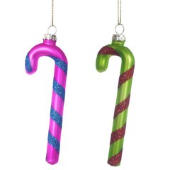 Украшение новогоднее "Конфета", L4 W1,5 H13 см, 2в.