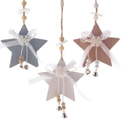 Украшение новогоднее "Звезда", L9 W1,5 H9 см, 3в.