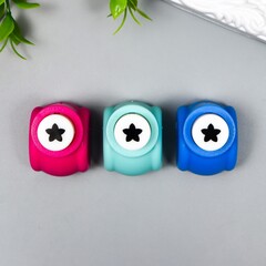 !Дырокол фигурный "Звёздочка" d=1 см МИКС 3,5х3х3,5 см