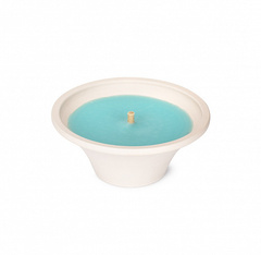 Свеча садовая в терракотовом блюде АКВА БЛЮ 9ч