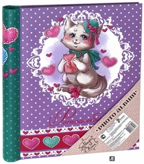 !Фотоальбом "Кошечка в шляпе" картон. 10листов 24*29