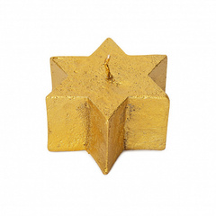 Свеча-звезда РУСТИК золото 9х4см 8ч