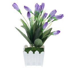 Цветочная композиция "Крокусы", L18 W18 H27 см