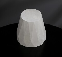 !09 Кашпо из гипса «Полигональ», серое, 10,5 х 11 см, 0,5 л