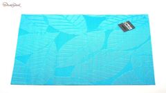 !Салфетка под горячее 2 штуки "Листья" 30/40 см. цвет голубой