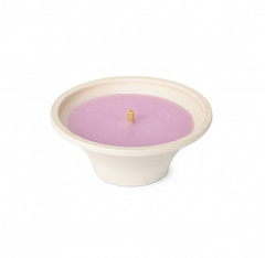 Свеча садовая в терракотовом блюде ЛАВАНДОВЫЙ 9ч