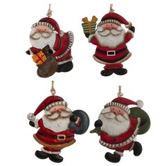 Изделие декоративное подвесное "Дед Мороз", L8 W0,5 H9,5 см, 4в.