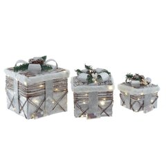 Набор из 3-х светящихся композиций "Подарки" (6хАА, н/п), L27 W27 H30 см