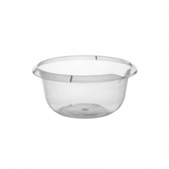 Миска дымчатая 4л 28х28х18см с мерным делением