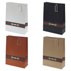 Пакет подарочный (бумага 210г/м2, блок 12шт), L31 W12 H40 см, 4в.