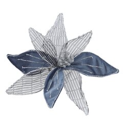 Цветок искусственный "Пуансеттия" (на клипсе), L22 W22 H6 см