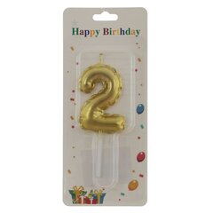 Свеча для торта "Цифра 2", L3,5 W1 H9,5 см