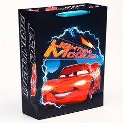 !Пакет подарочный "McQueen", Тачки, 31х40х11,5 см