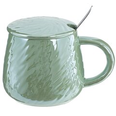 Кружка с крышкой и ложкой, 350 мл, L12,5 W9,5 H9 см