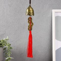 !Колокольчик металл "5 монет" 1 колокол 30х5х4см